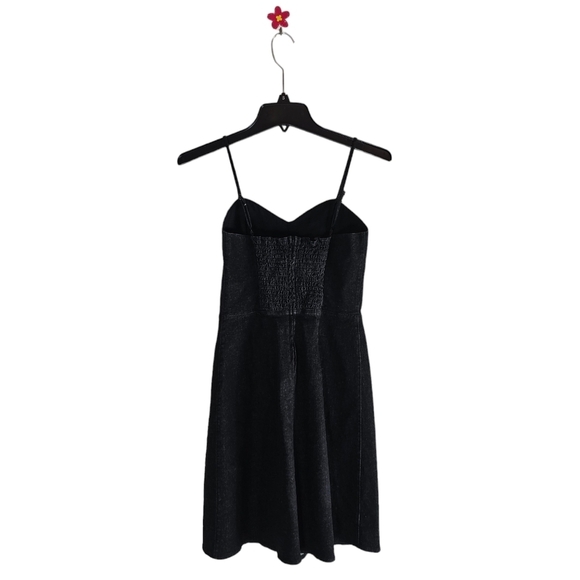 Bailey 44 Black Denim Sweetheart Spaghetti Strap Cocktail Mini Dress 2 Preowned - Picture 7 of 9